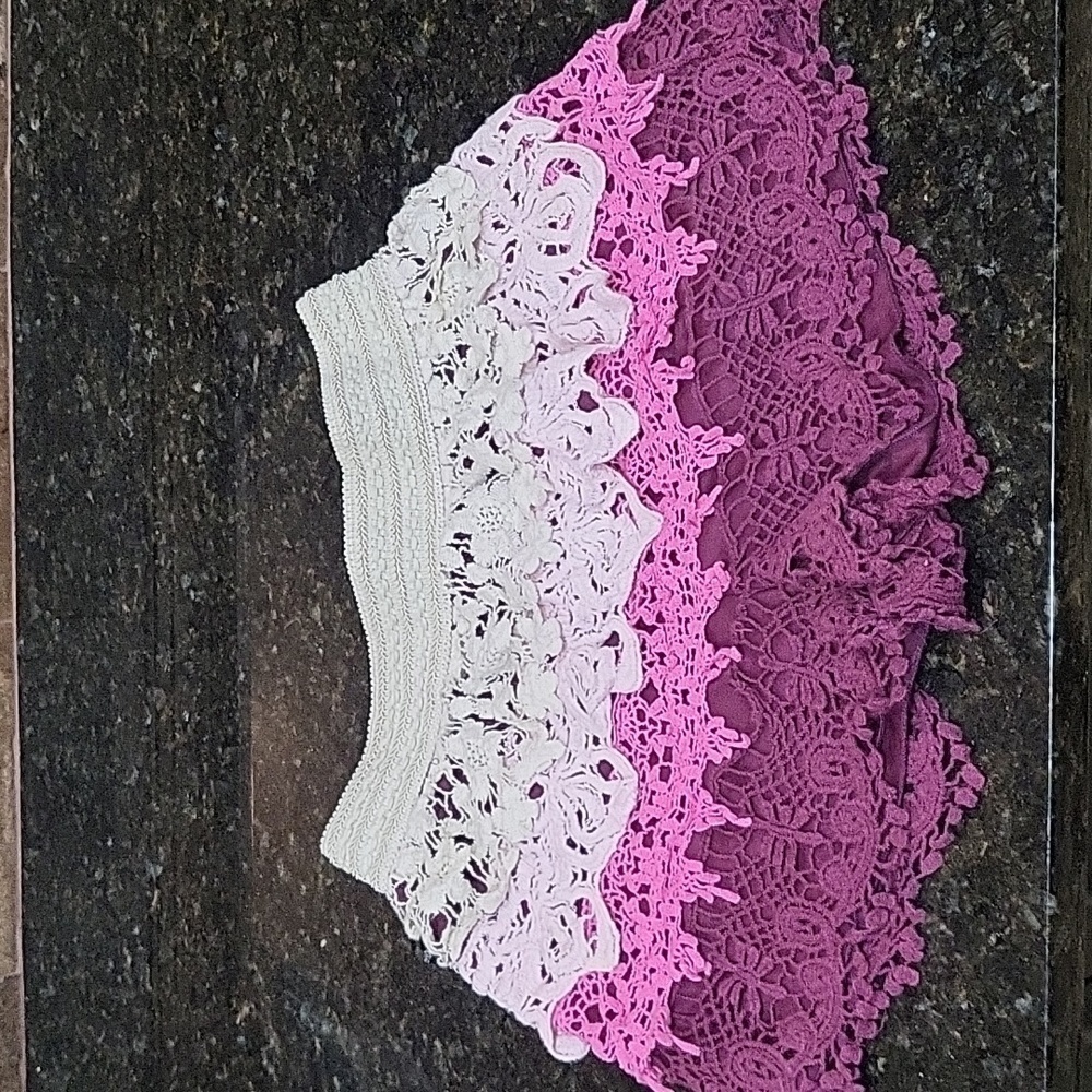 Nwt Rue 21 Lace Shorts Cream, Light Pink, Hot Pink and Burgandy Size Medium